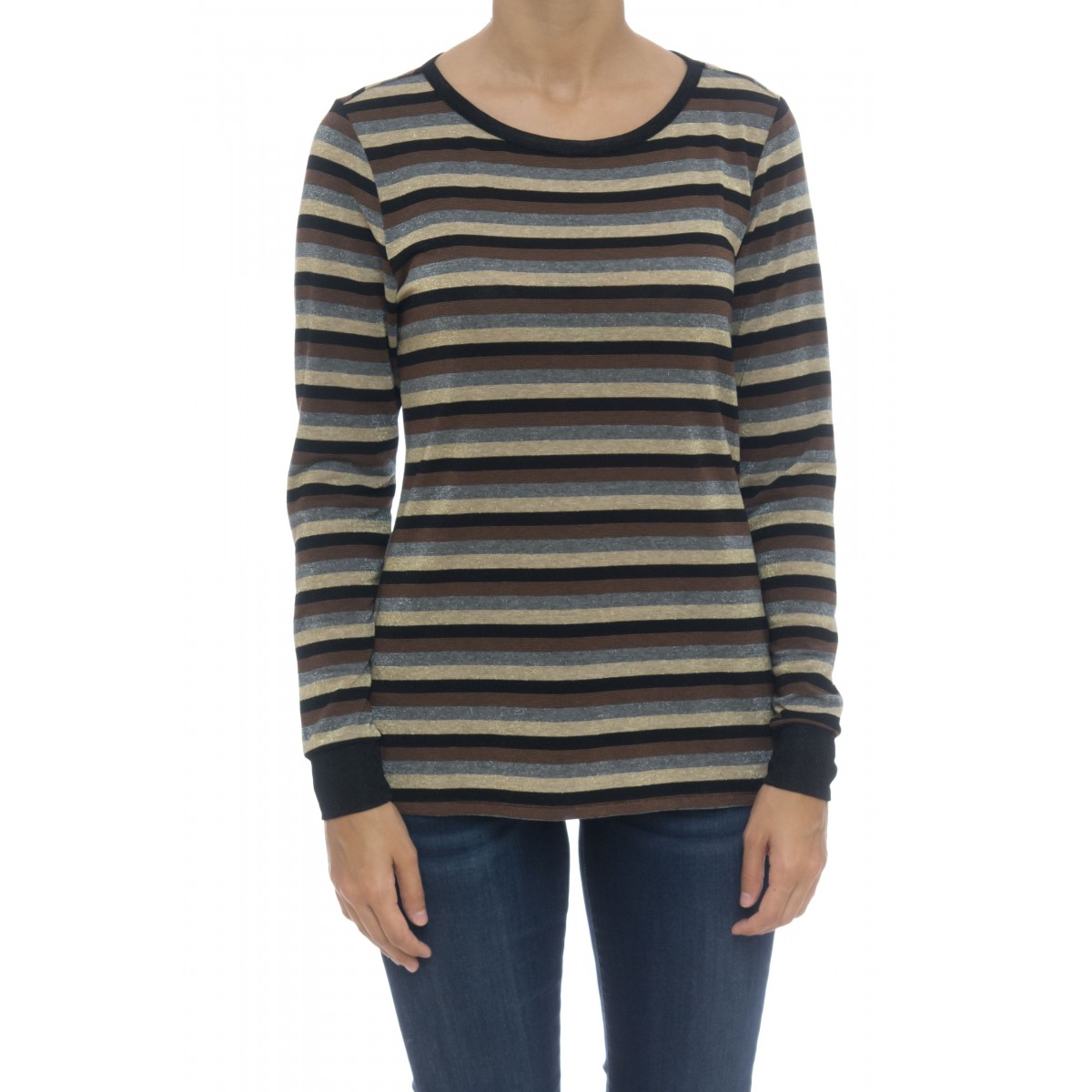 T-shirt donna - Moida t-shirt rigata lurex T-shirt donna - Moida t-shirt rigata lurex