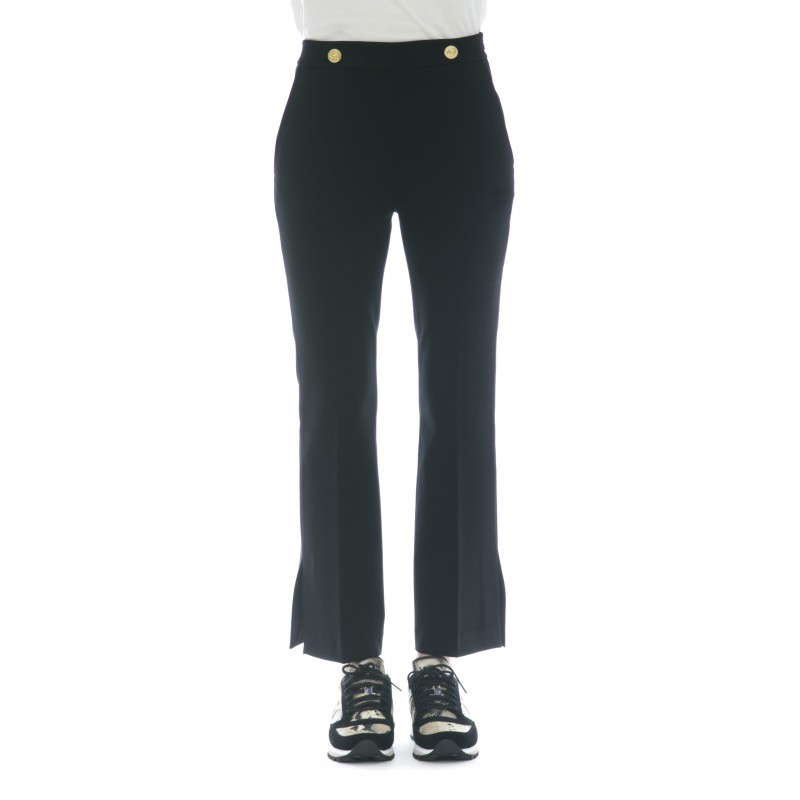 Pantalone donna - J4000 pantalone spacco bottone vita