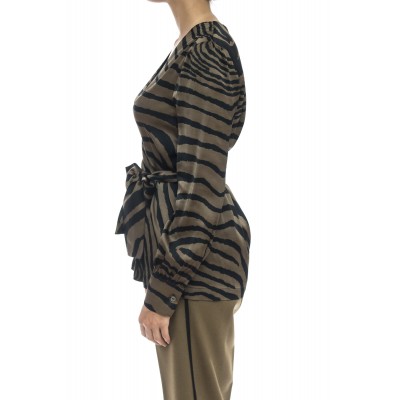 Camicia donna - J2021/z  camicia incrociata zebra