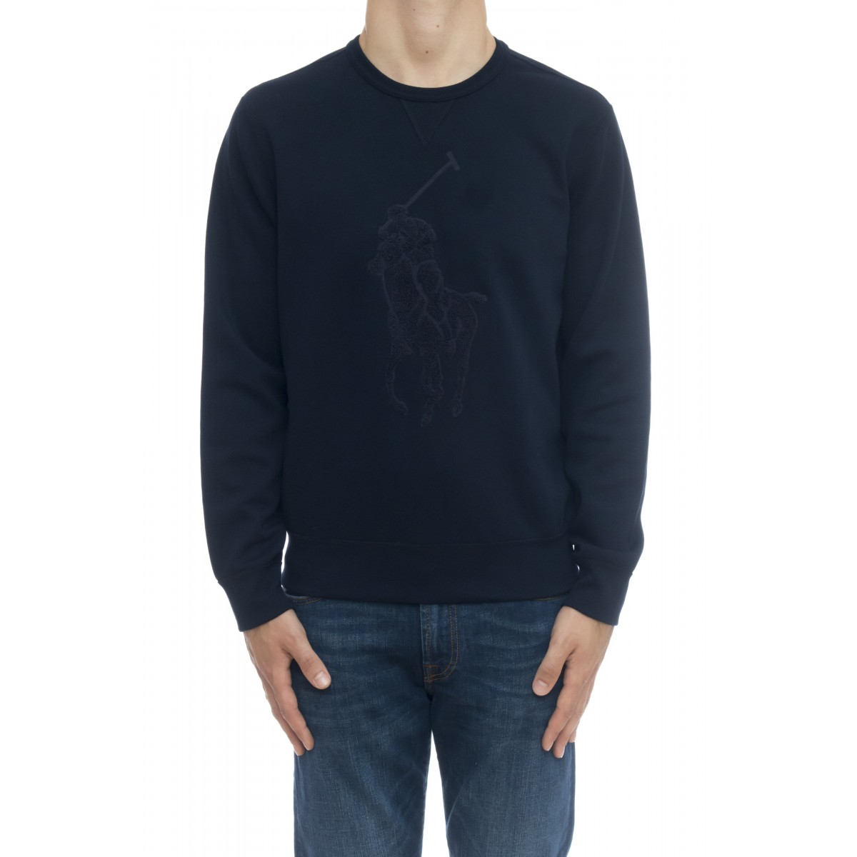 Felpa uomo - 766862 felpa giro maxi logo Felpa uomo - 766862 felpa giro maxi logo