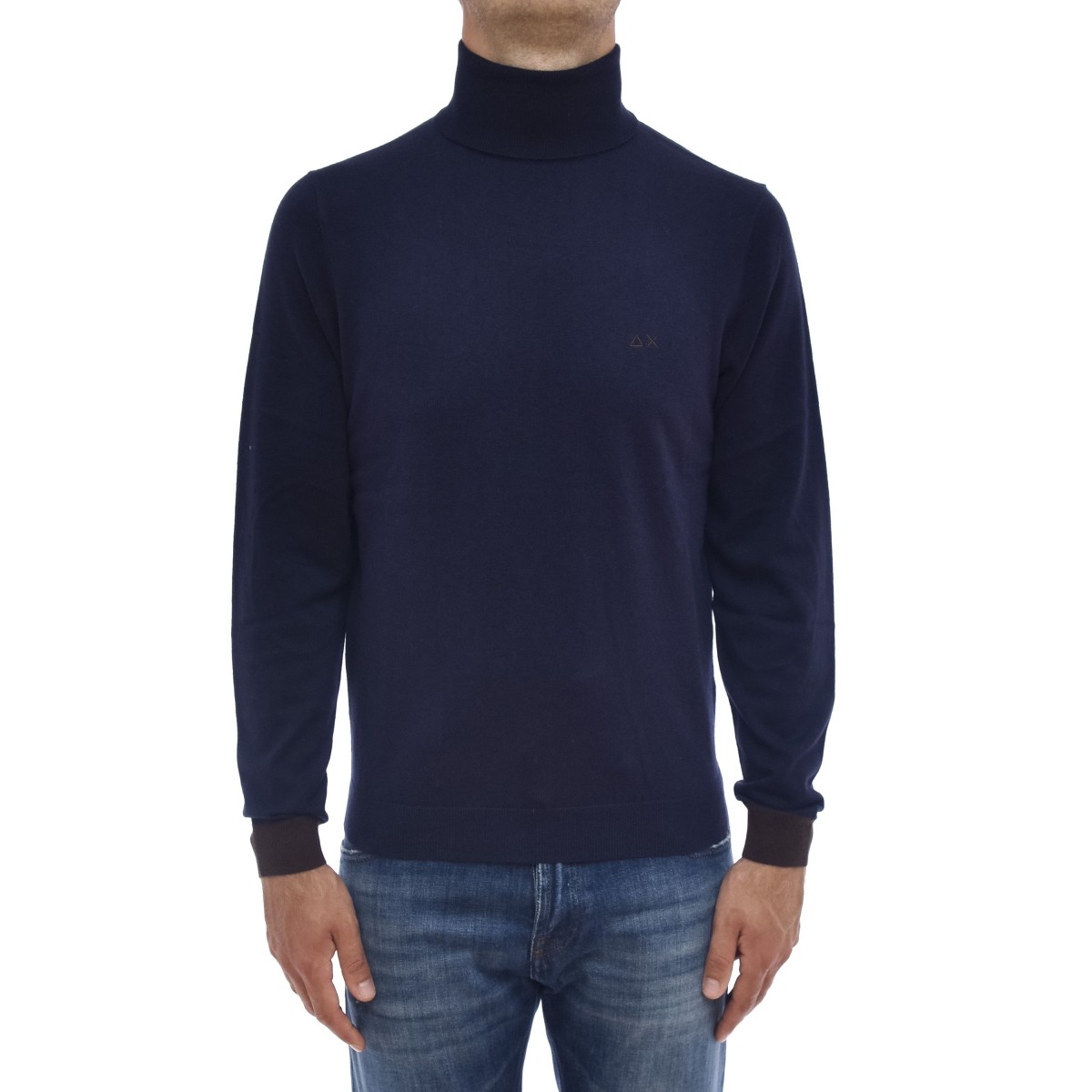 T-Shirt e Canotte River Island Uomo | River Island - T-Shirt Con Collo Alto  E Maniche Lunghe A Coste Color Grigio Pietra Pietra - Iris Accessori