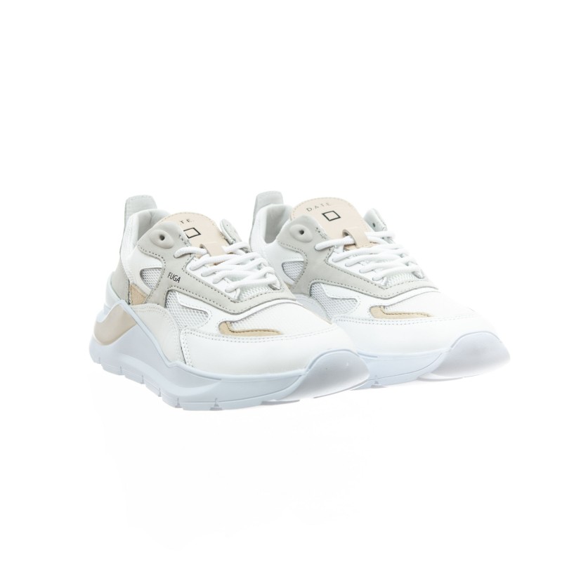 Scarpa D.a.t.e - Fuga Mesh White Cuoio | Bertamini Shop