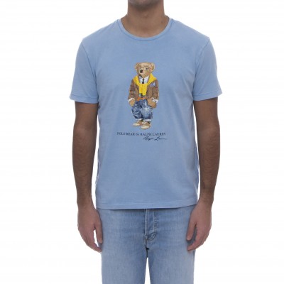 メンズTシャツ - P07347 ベアプリントTシャツ