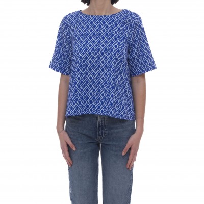 女性用シャツ - 606T212 シャツボックスプリント