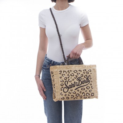 Bag - Colette straw leopard...