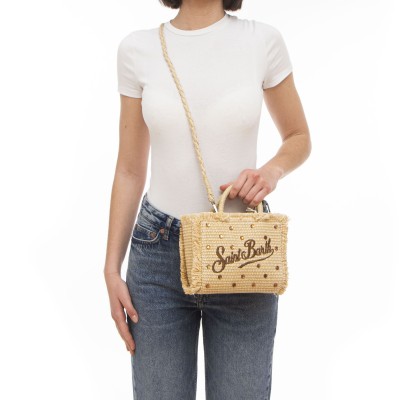 Borsa - Vanity mini straw...