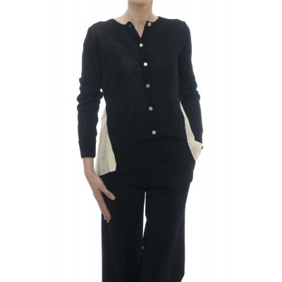 Maglieria - J1004 cardigan pieghe schiena Maglieria - J1004 cardigan pieghe schiena
