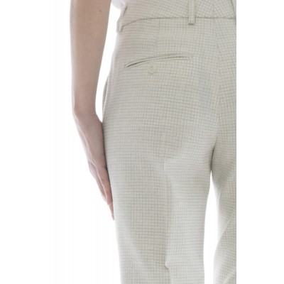 Pantalone donna - Dania 171633 d9419 quadretto strech 44% cotone, 16% viscosa, 14% acreilico, 14% seta, 11% poliamide, Pantalone donna - Dania 171633 d9419 quadretto strech 44% cotone, 16% viscosa, 14% acreilico, 14% seta, 11% poliamide,